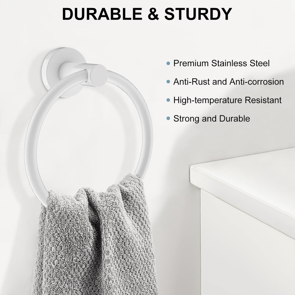 SetSail Towel Holder for Bathroom Wall Matte Black Towel Ring
