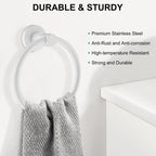 SetSail Towel Holder for Bathroom Wall Matte Black Towel Ring