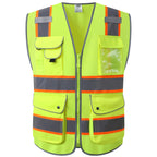 JKSafety Safety Vest for Men Women Reflective Hi Vis JK150 Green 3XL
