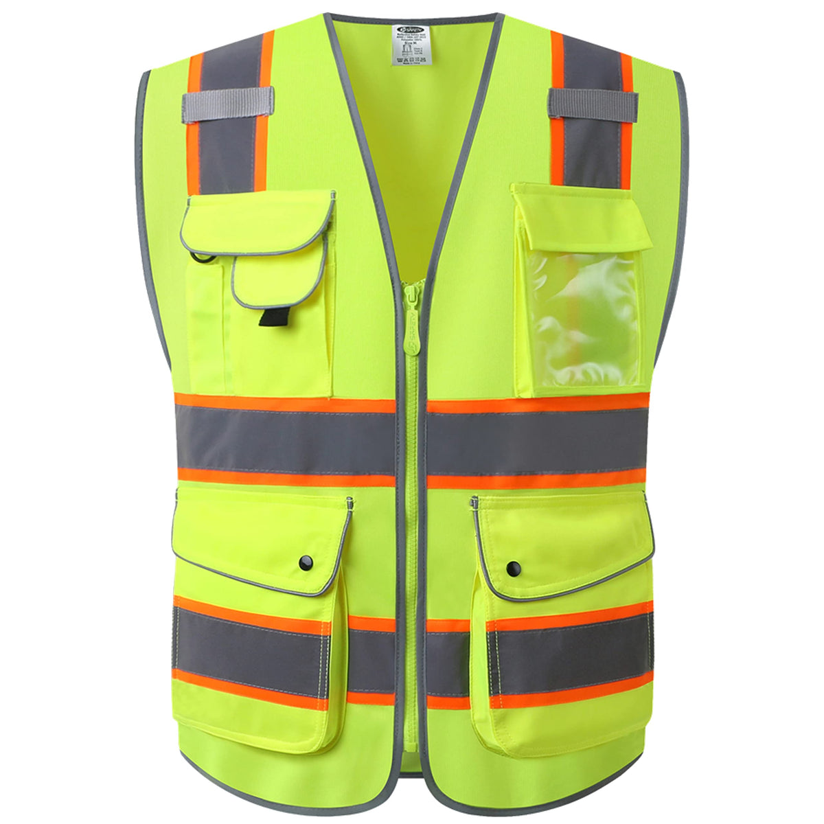 JKSafety Safety Vest for Men Women Reflective Hi Vis JK150 Green 3XL