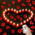 Battery Operated LED Tea Lights Flameless Flickering Candles 50PACK Blue