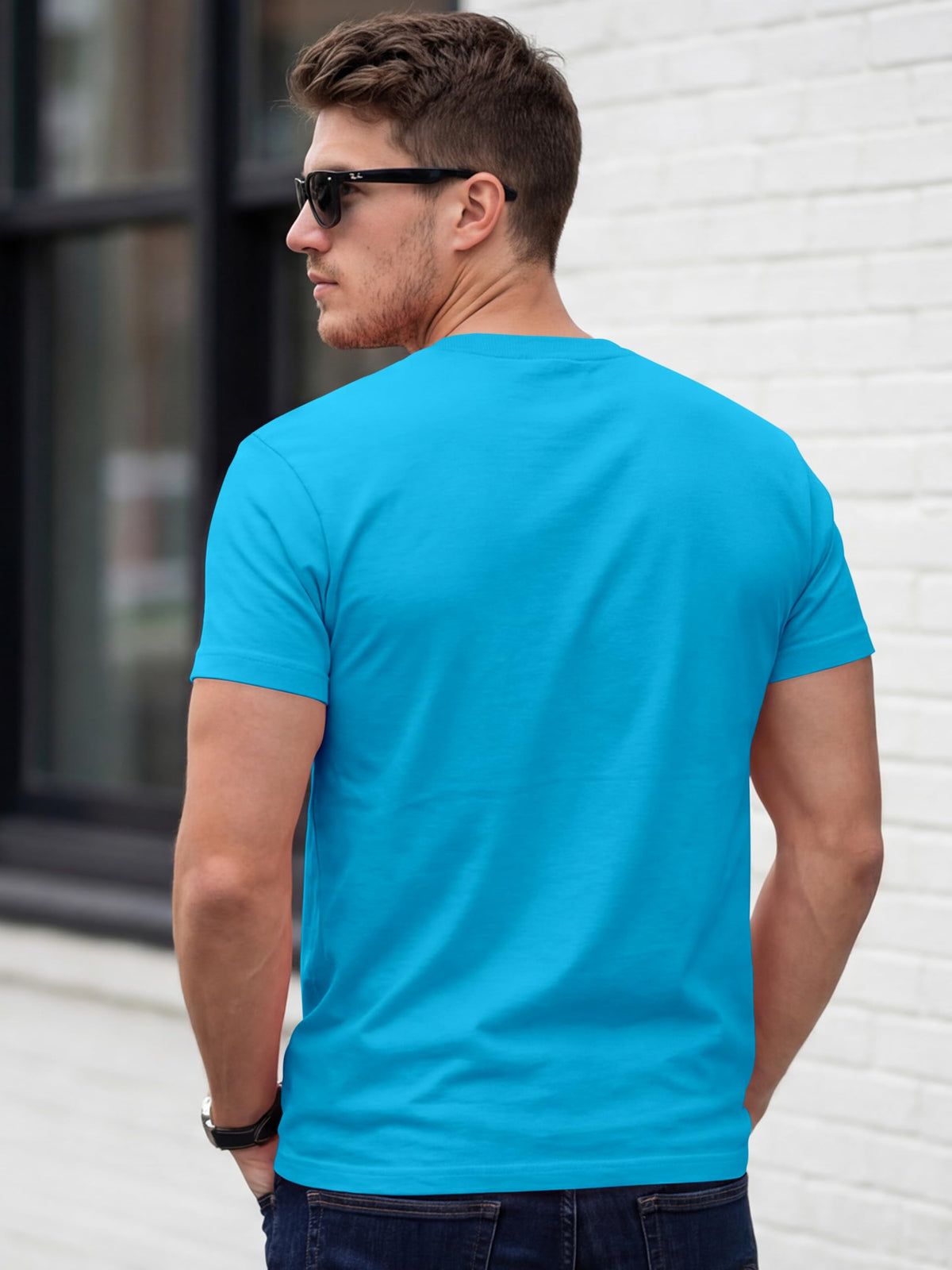 Love My Fashions Mens Plain T Shirt Crew Neck & Short Sleeve Cotton Tops for Men