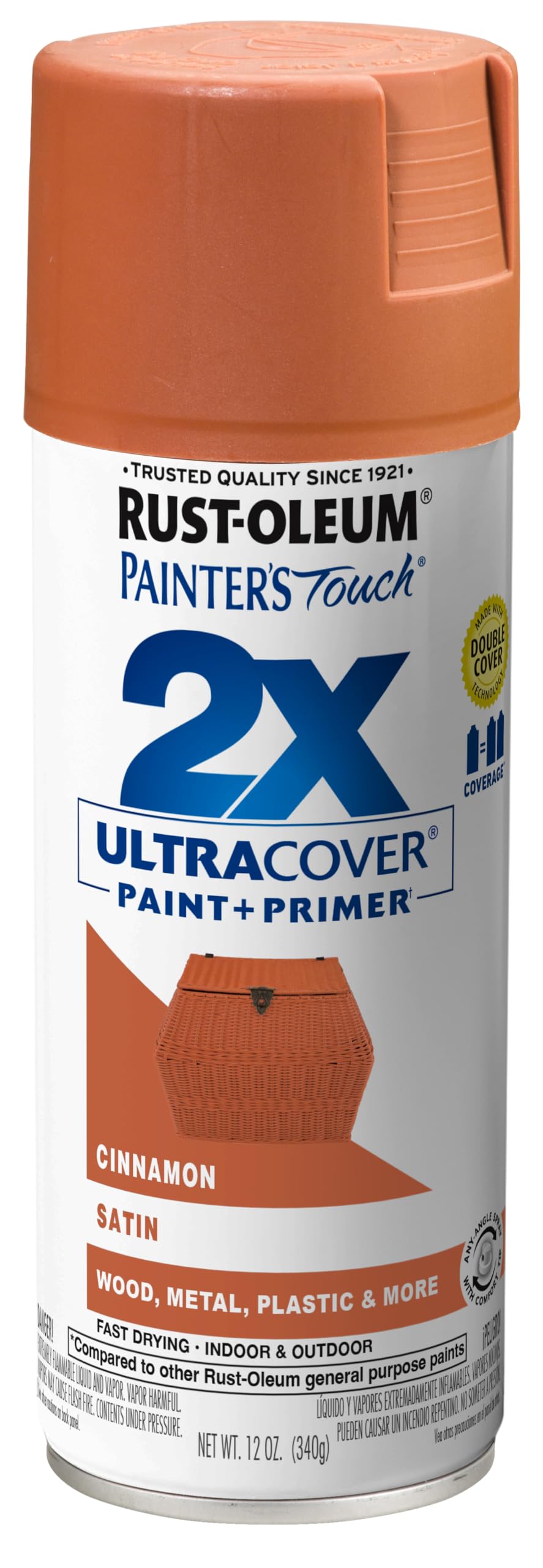 Rust-Oleum 334023-6PK Painter's Touch 2X Ultra Cover Spray Paint, 12 oz, Gloss Almond, 6 Pack