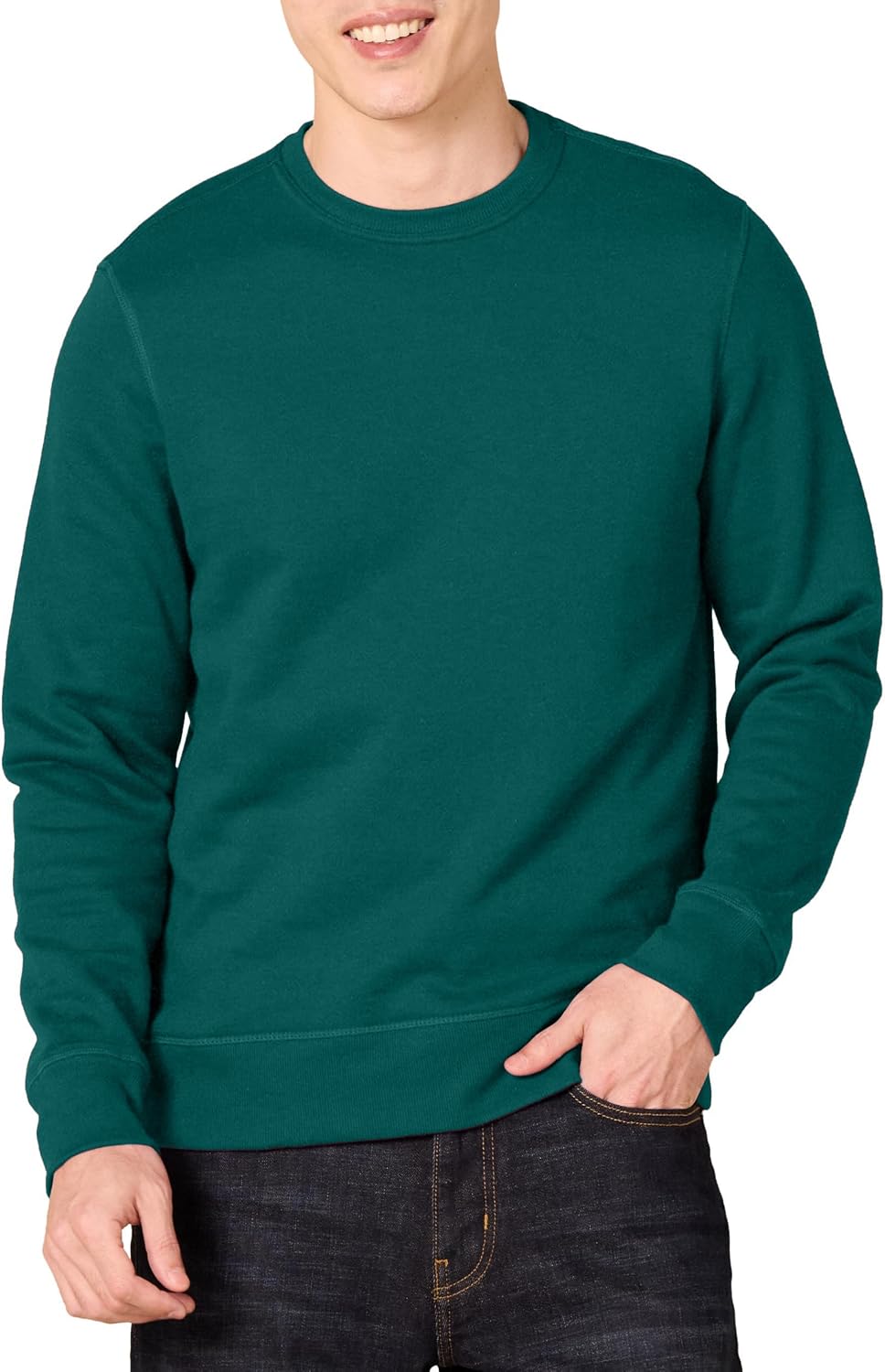 Amazon Essentials Men's Crew-Neck Fleece Sweatshirt with Ribbing (Available in Big and Tall)