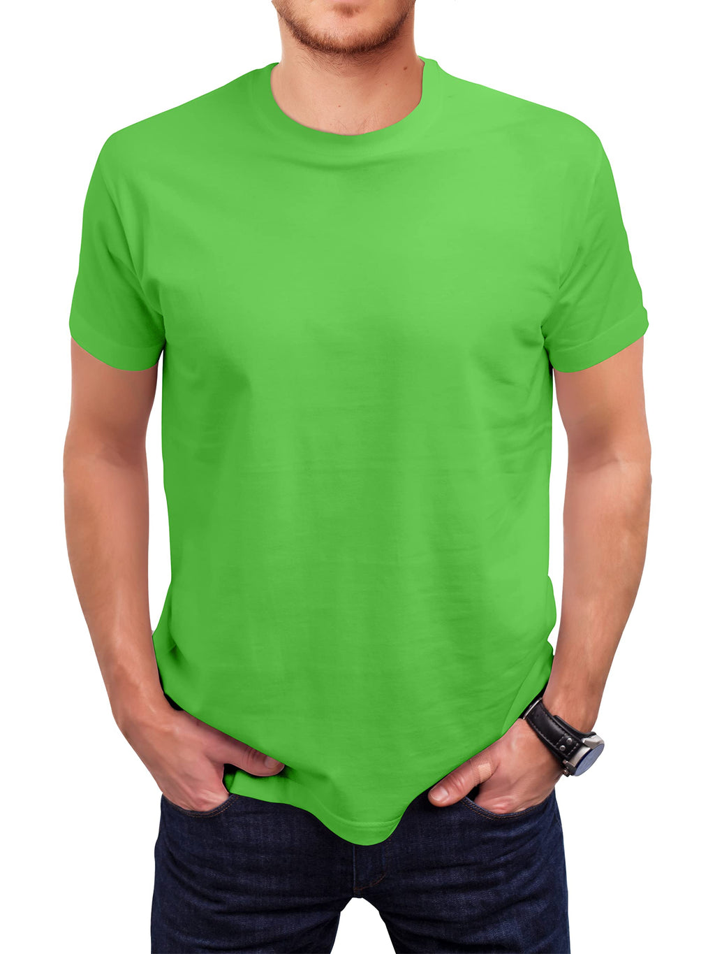 Love My Fashions Mens Plain T Shirt Crew Neck & Short Sleeve Cotton Tops for Men