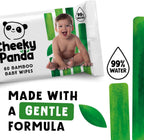 The Cheeky Panda Bamboo Biodegradable Baby Wipes Multipack | 99% Purified Water, Suitable for Sensitive Skin | Dermatologically Tested