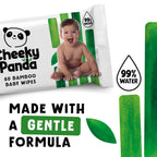 The Cheeky Panda Bamboo Biodegradable Baby Wipes Multipack | 99% Purified Water, Suitable for Sensitive Skin | Dermatologically Tested