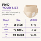 MOLLIS Disposable Period Pants Heavy Flow, Postpartum Underwear L/XL 16 Ct