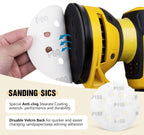 S SATC Sanding Discs 60 Grit 110Pcs Orbital Sander Discs 125mm Hook and Loop Round Orbital Sander Pads for Sanding