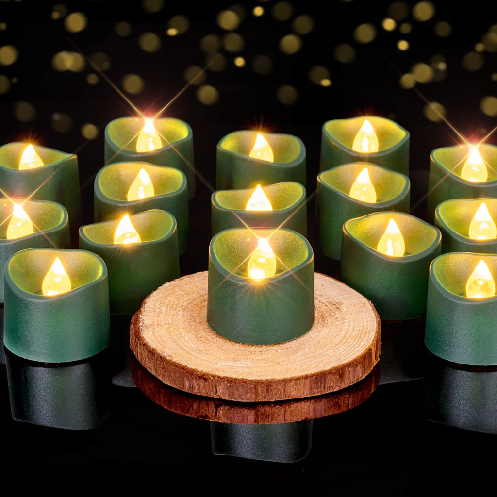 Homemory 24-Pack Flameless Tea Lights Candles Battery Operated, 200+ Hours
