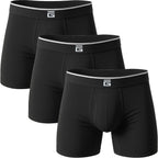 Giovici Mens Boxers Bamboo Anti Chafing Soft Comfortable Boxer Briefs Longer Leg - Boxer Shorts Multipack - Moisture Wicking Technology