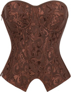 LSFYSZD Women's Lace Up Boned Overbust Corset Bustier Lingerie Bodyshaper Top Plus Size