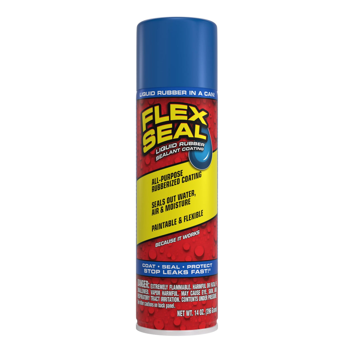 Flex Seal Spray Rubber Sealant Coating, Waterproof, Clear, 14 oz, 1-Pack