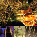 Joomer Solar Fairy Lights, 2-Pack Total 80FT 240LED Lights, Warm White