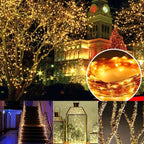 Joomer Solar Fairy Lights, 2-Pack Total 80FT 240LED Lights, Warm White
