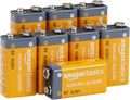 Amazon Basics 8-Pack 9V Alkaline Batteries, 9V/6LR61, 5-Year Shelf Life - for Smoke/CO Detector, Electronics & Audio
