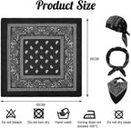 Aomig Bandana Head Scarf for Men and Women, Stylish Cowboy Headband Handkerchief, Multi-purpose Hair Scarf Paisley Print Unisex Headwraps, Bib Party Face Covering Headwear for Motorcycling