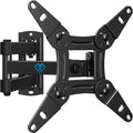 PERLESMITH TV Wall Bracket for 13-43 inch TVs, Swivel Tilt Extend Wall Mount for Flat & Curved TV up to 20kg, Max.VESA 200x200mm