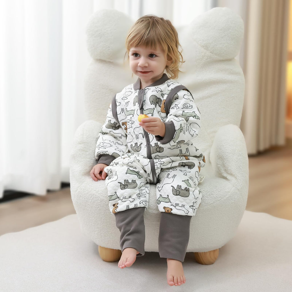Baby Sleeping Bag with Feet, 2.0 Tog, Removable Sleeves 6-18 months