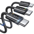 LISEN USB C to USB C Cable Charger 60W 4-Pack [0.5/1/2/2M] USBC to USBC