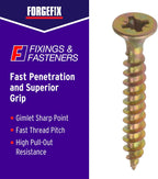 ForgeFix Multi-Purpose Single Thread Screws | 5.0 x 60mm | Zinc | Box 100