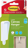 Command Large Canvas Hanger, White, 1 Hook and 2 Adhesive Strips