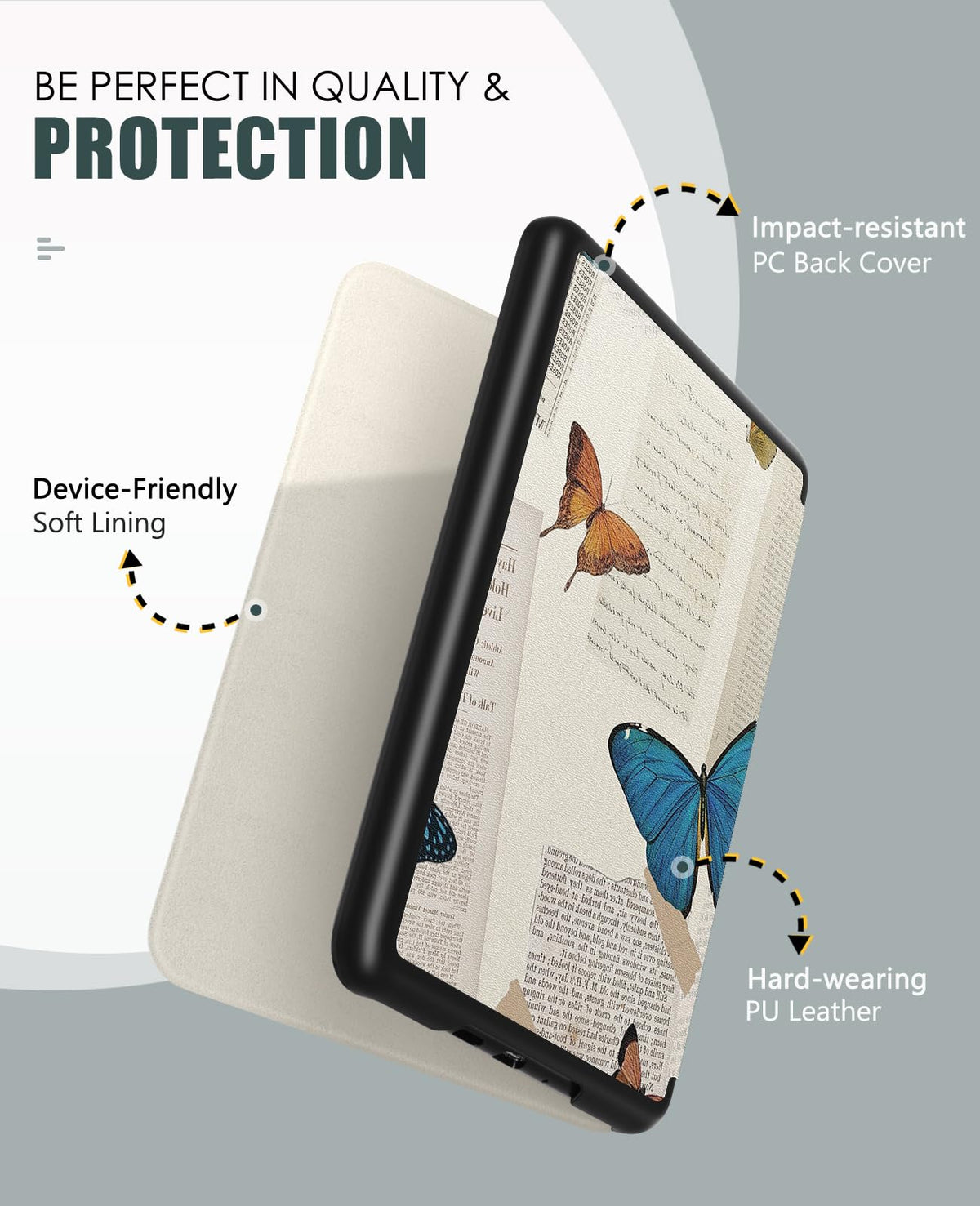 MoKo Case for 7" Kindle Paperwhite 12th Gen&Colorsoft 2024, Agave Green