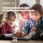 VAVOFO Rechargeable Reading Light, Clip on Book Light for Reading in Bed
