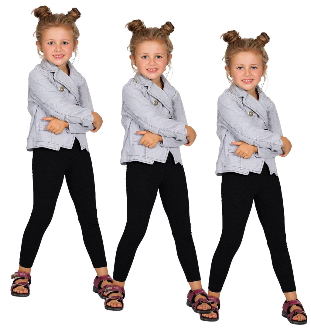 FUTURO FASHION Girls Children Full Length Plain Cotton Leggings Cycling Casual Wear Infant Trousers Leggings Solid Tights Pants for Kids