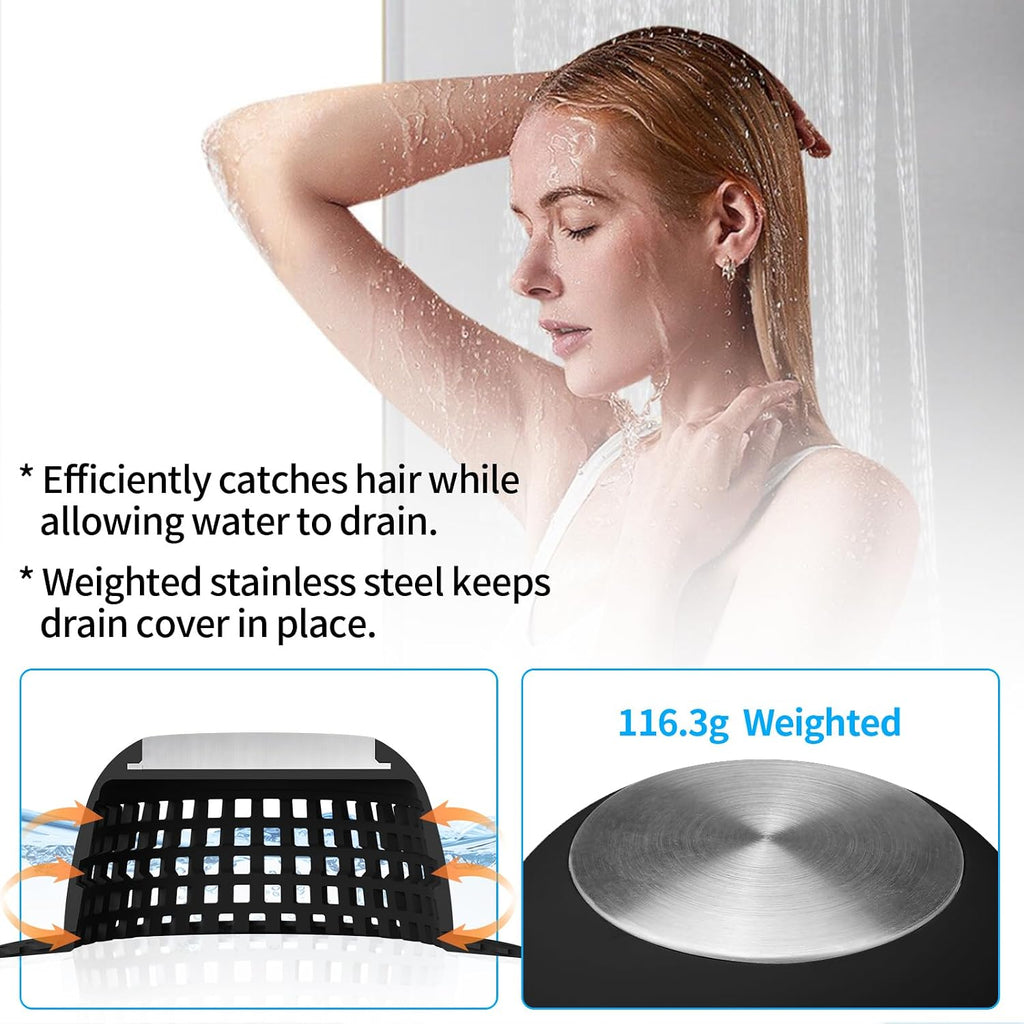 Aluvor Shower Drain Hair Catcher Bathtub Drain Cover Sink Drain Protector
