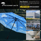 SY COMPACT Travel Umbrella Windproof Automatic Unbreakable UV Protection