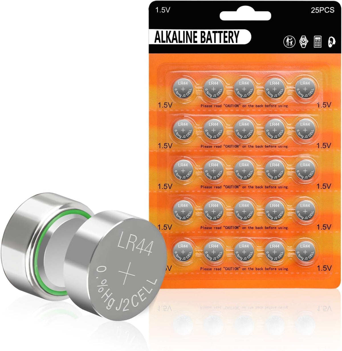25 PCS LR44 AG13 357 303 SR44 A76 Battery 1.5V Button Coin Cell Batteries for Small Electronics