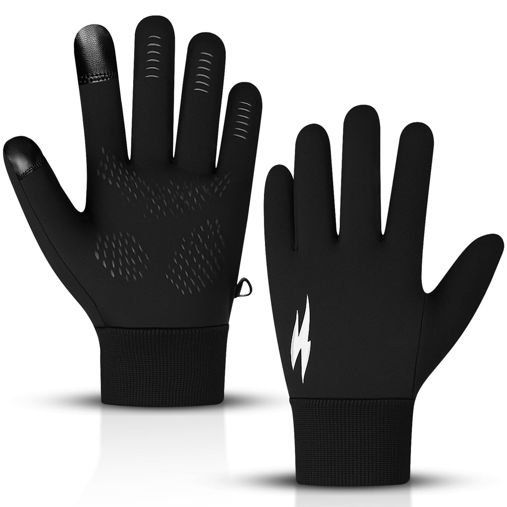 WESTWOOD FOX Winter Thermal Gloves Windproof Running Gloves Touch Screen Warm Anti Slip Silicone Cycling Gloves for Men Women,Elastic Cuff for Driving