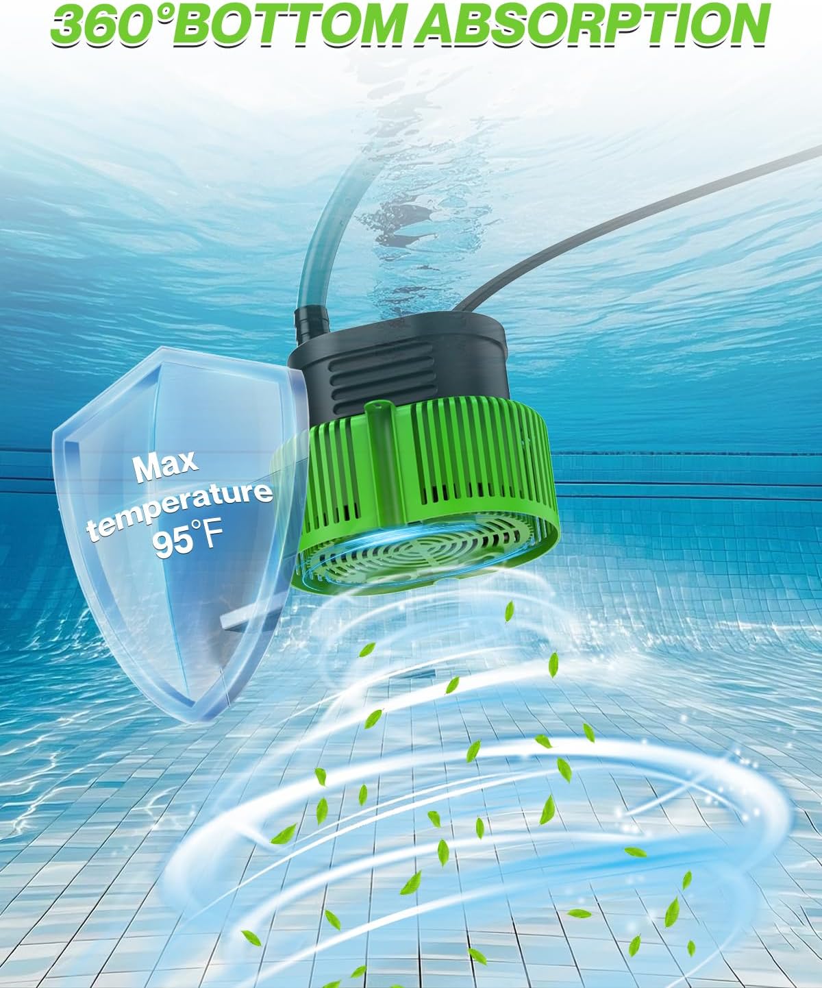 AgiiMan 850GPH Pool Cover Pump, Submersible Sump Pump above Ground