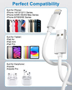 Long iPhone Charger Cable 3M, [Apple MFi Certified] USB to Lightning Cable