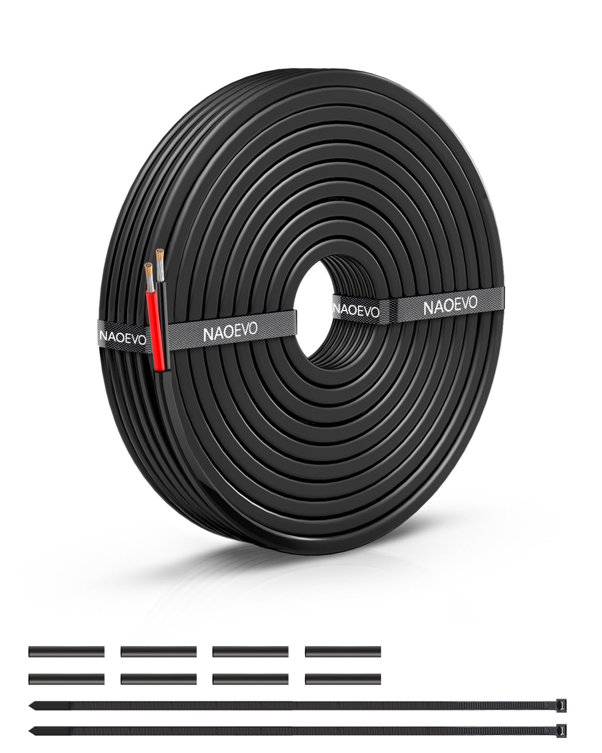NAOEVO 14 Gauge Wire 3 Conductor, 14 Gauge Automotive Wire 12V Cable, 50FT