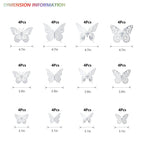 SAOROPEB 3D Butterfly Wall Decor 48 Pcs Gold Butterfly Birthday Decorations