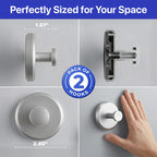 HOME SO Suction Cup Hooks for Shower & Bathroom Towel Holder 2-Pack Black