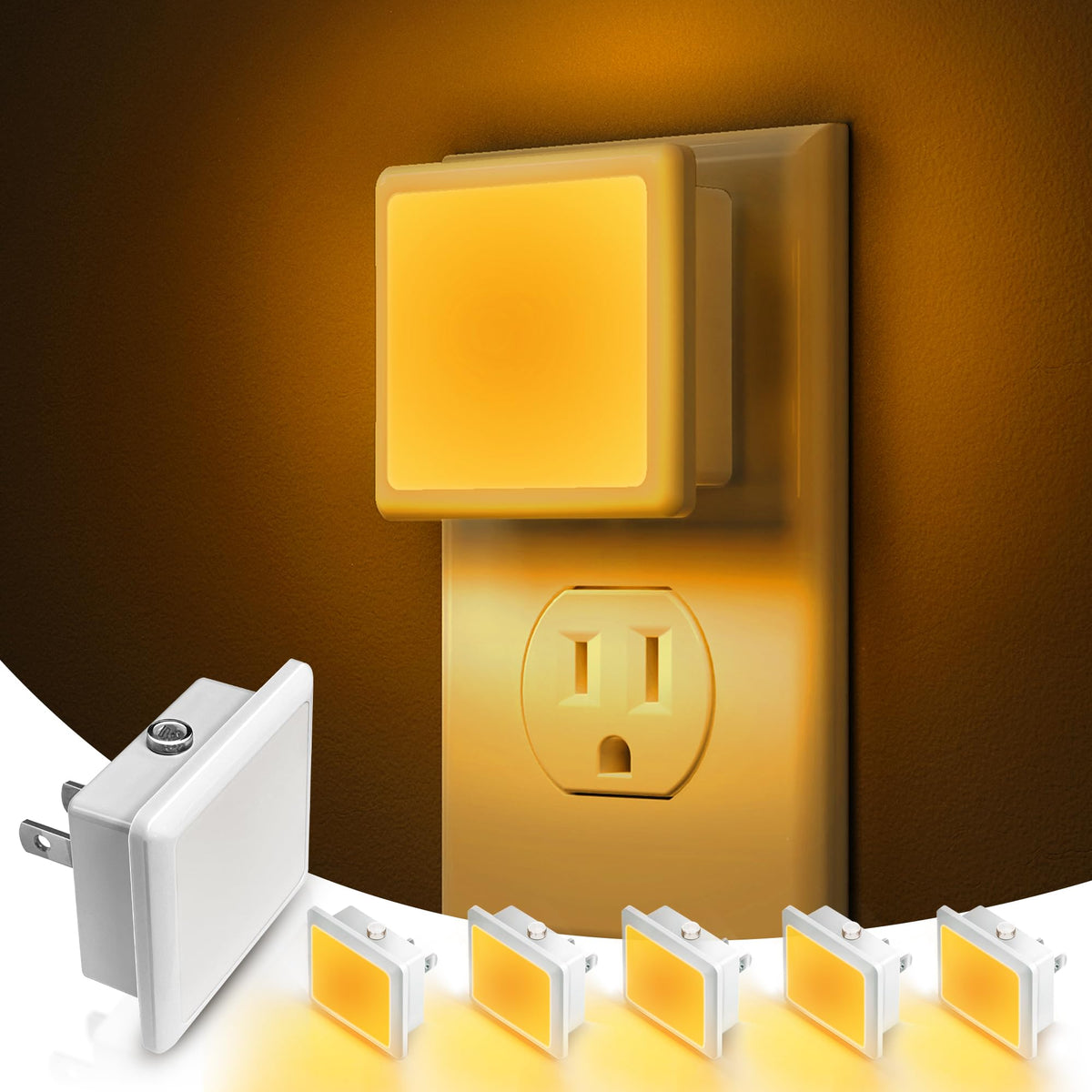 L LOHAS LED Night Lights Plug into Wall 2-Pack, 0.3W Plug in Night Light