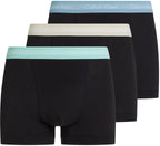 Calvin Klein Men’s 3 Pack Trunks with Logo Waistband