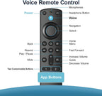 Voice Replacement Remote for Fire Stick, Fire Cube, AMZ FireSeries TVs