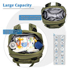 Dikaslon Baby Changing Bag Backpack, Large Nappy Back Pack Multifunction Baby Bags with Portable Changing Mat, Pacifier Holder, and Stroller Straps, for Mom and Dad
