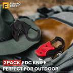 FUNBRO Small Pocket Knife, Cool Box Cutter with 1.34 Inch Sharp Blade