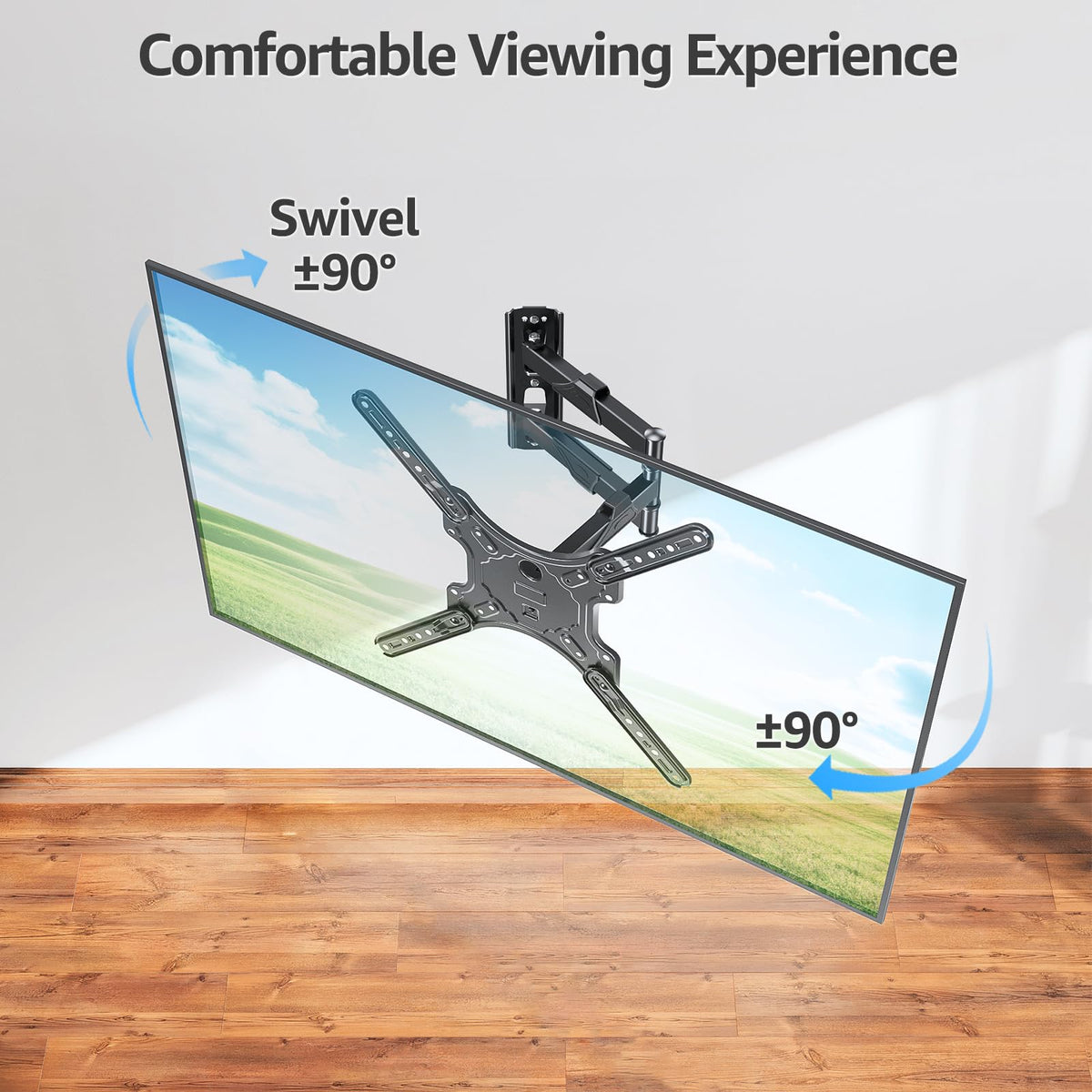 MOUNTUP 550 mm Long Arm TV Wall Bracket for 14–42 Inch TVs & Monitors