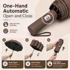 24K Strongest Windproof Travel Compact Umbrella Sturdy Frame Automatic Umbrella for Women & Men
