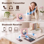 Portable CD Player with Bluetooth, Gueray Desktop CD Players for Home, Bulit-in Double HiFi Speakers, AUX&Headphone Jack, FM Radio Boombox with Remote Control, USB Port,LCD Display (Blue)