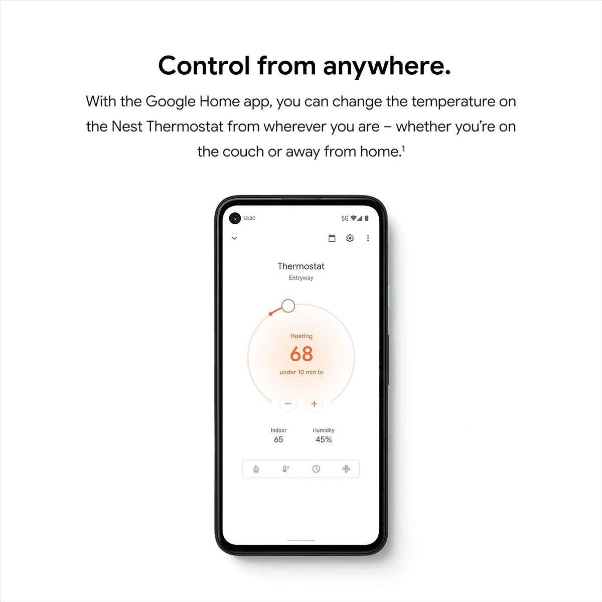 Google Nest Thermostat - Smart Thermostat for Home - Programmable Wifi Thermostat - Charcoal
