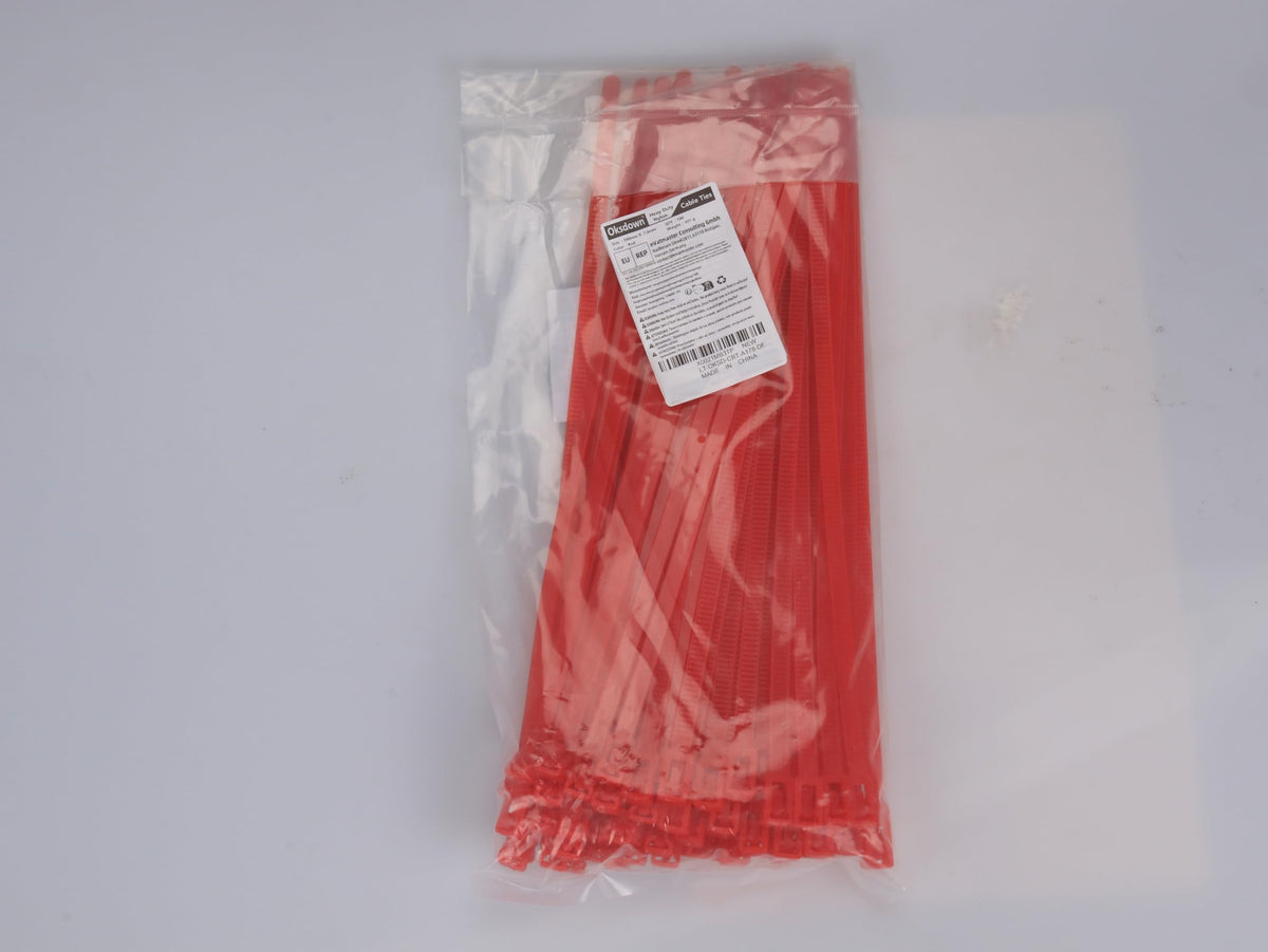 100 Pack Black Plastic Cable Ties 300mm×3.6mm Heavy Duty Strong Nylon Premium Self Locking 12 inch/30 cm Long Zip Tie Wraps