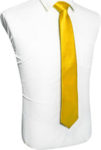 RBOCOTT Solid Color Tie Mens Necktie for Business and Wedding Party