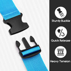 WISYOK Luggage Straps Extended, 4 Pack, 130-250cm Adjustable, Pink SkyBlue